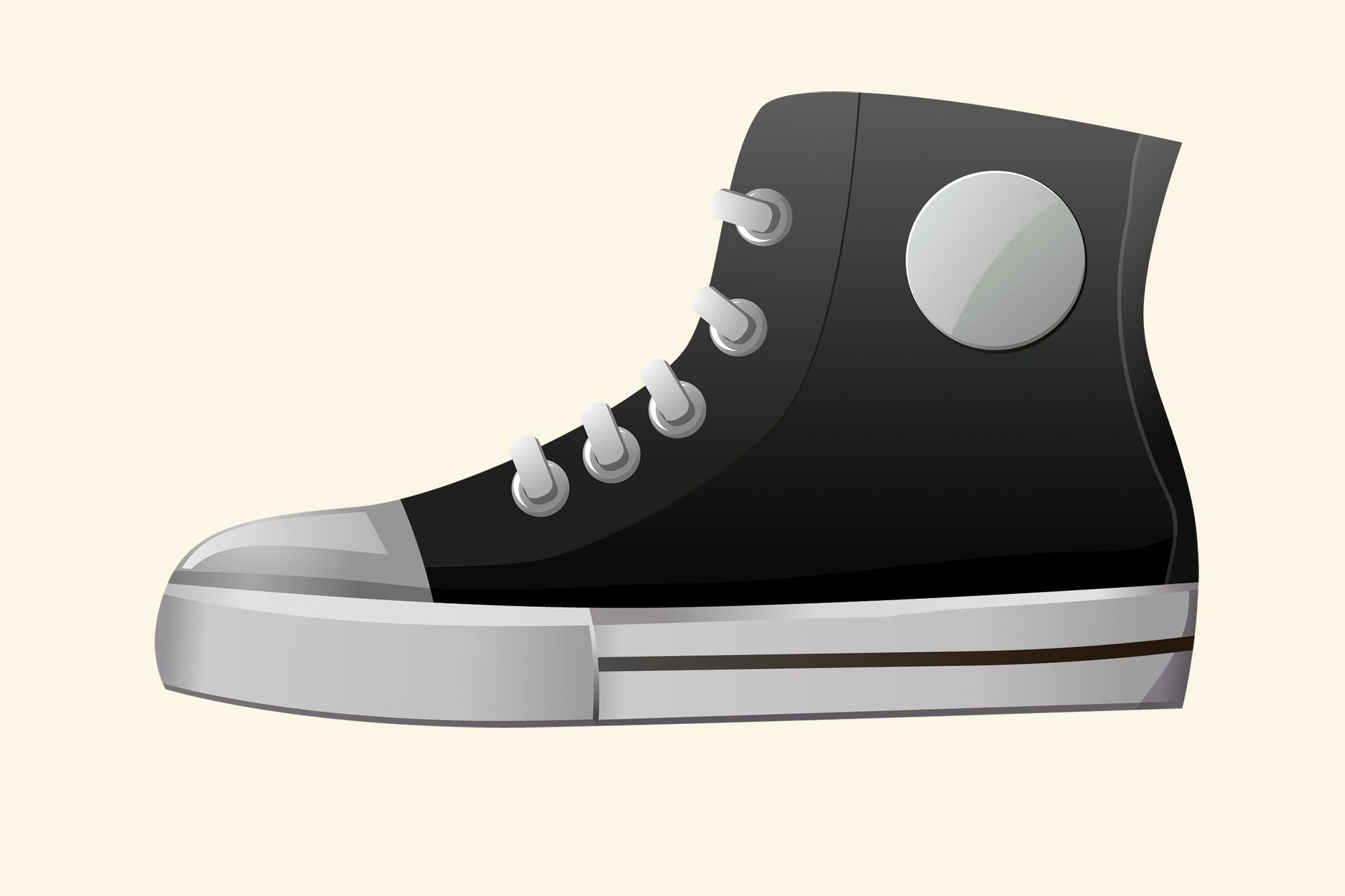 Converse-style high top sneaker