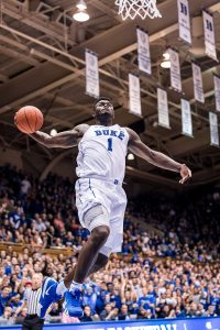 Zion Williamson Scoring a Basket at Duke