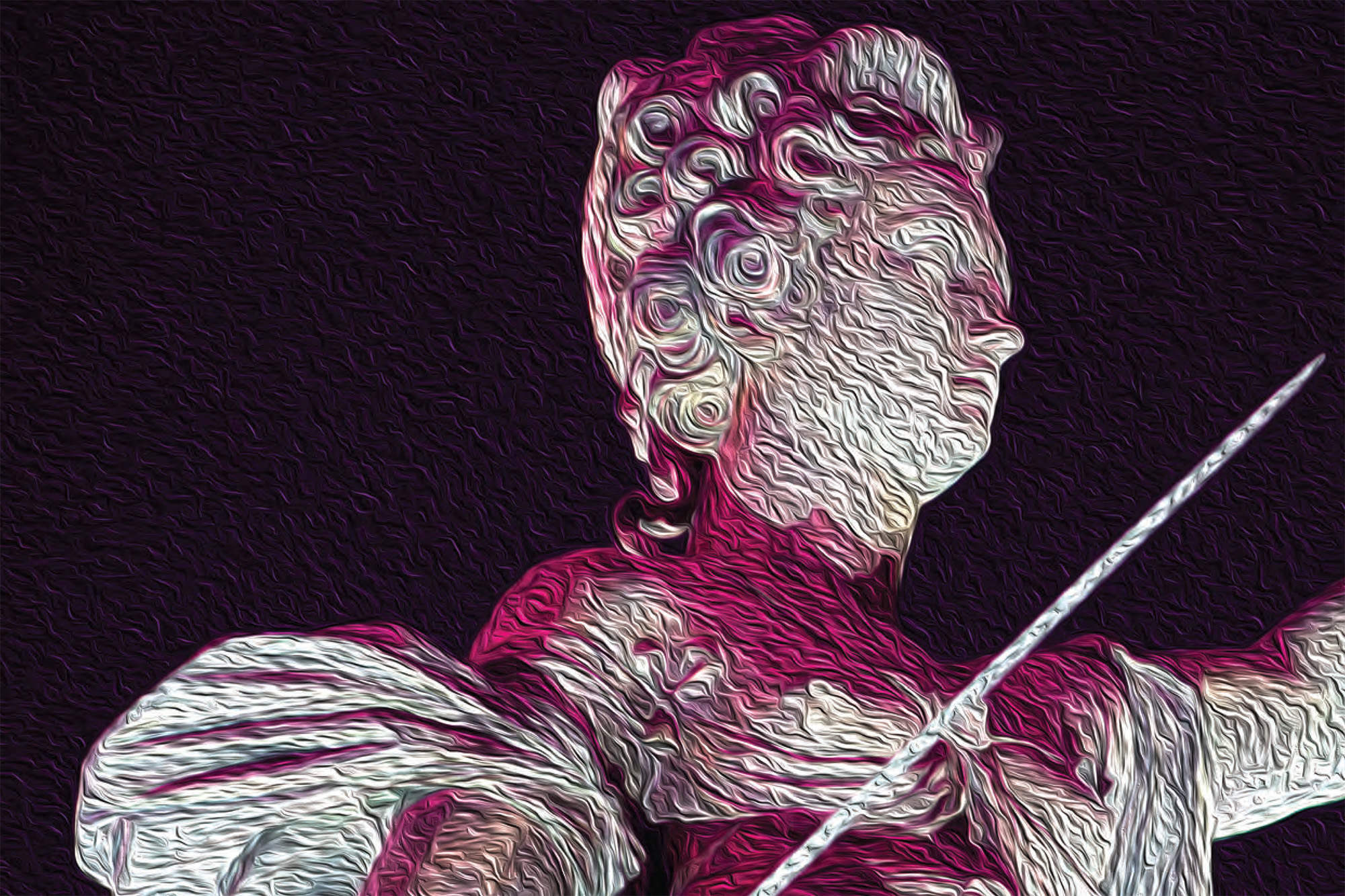 Stylized image of Lady Justice