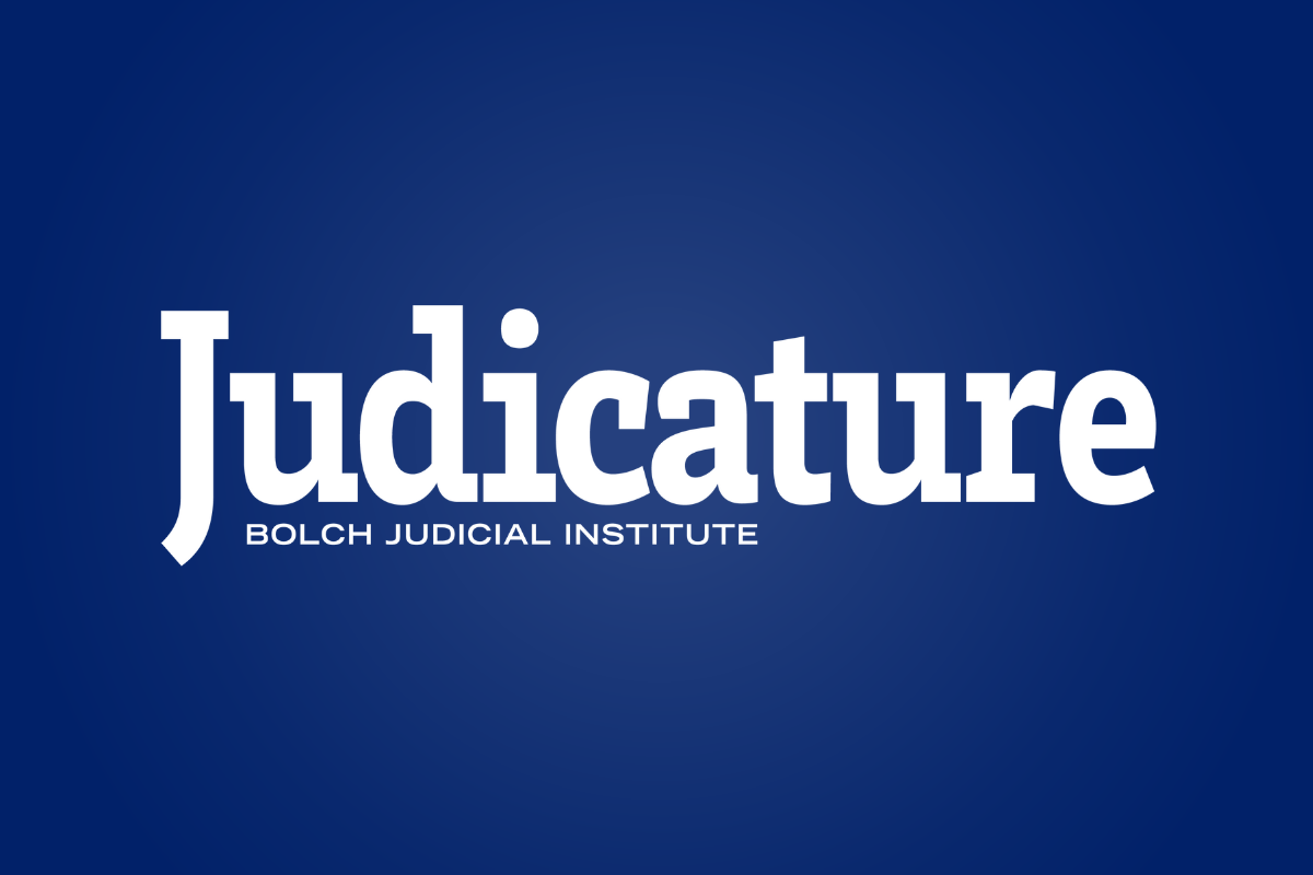 Judicature - Bolch Judicial Institute logo