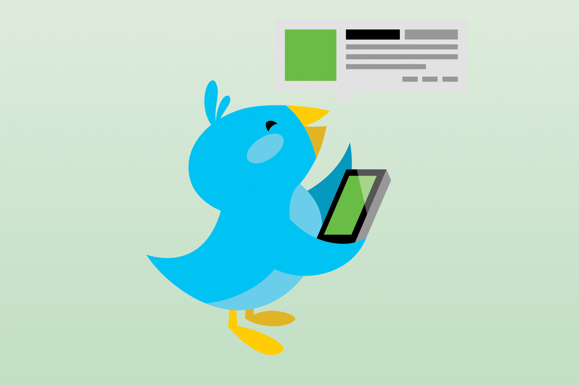 A blue bird representing the social media network Twitter